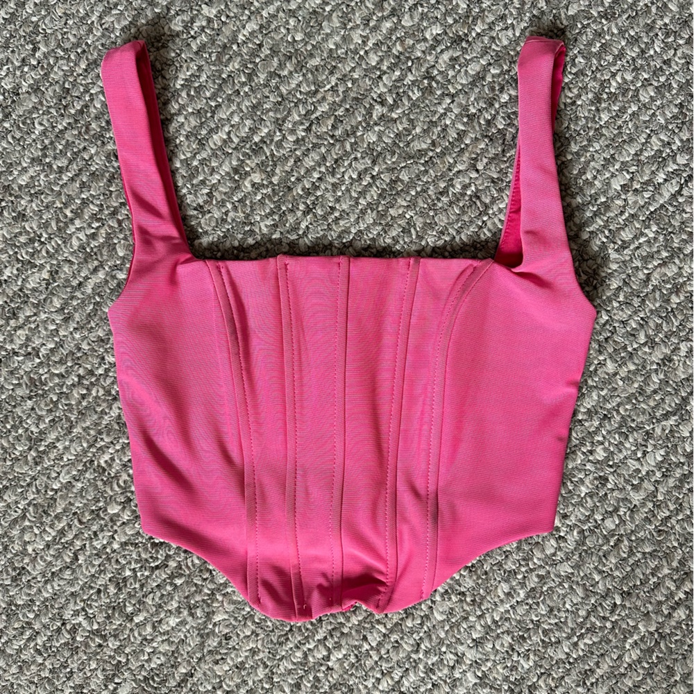 Edited pink corset top